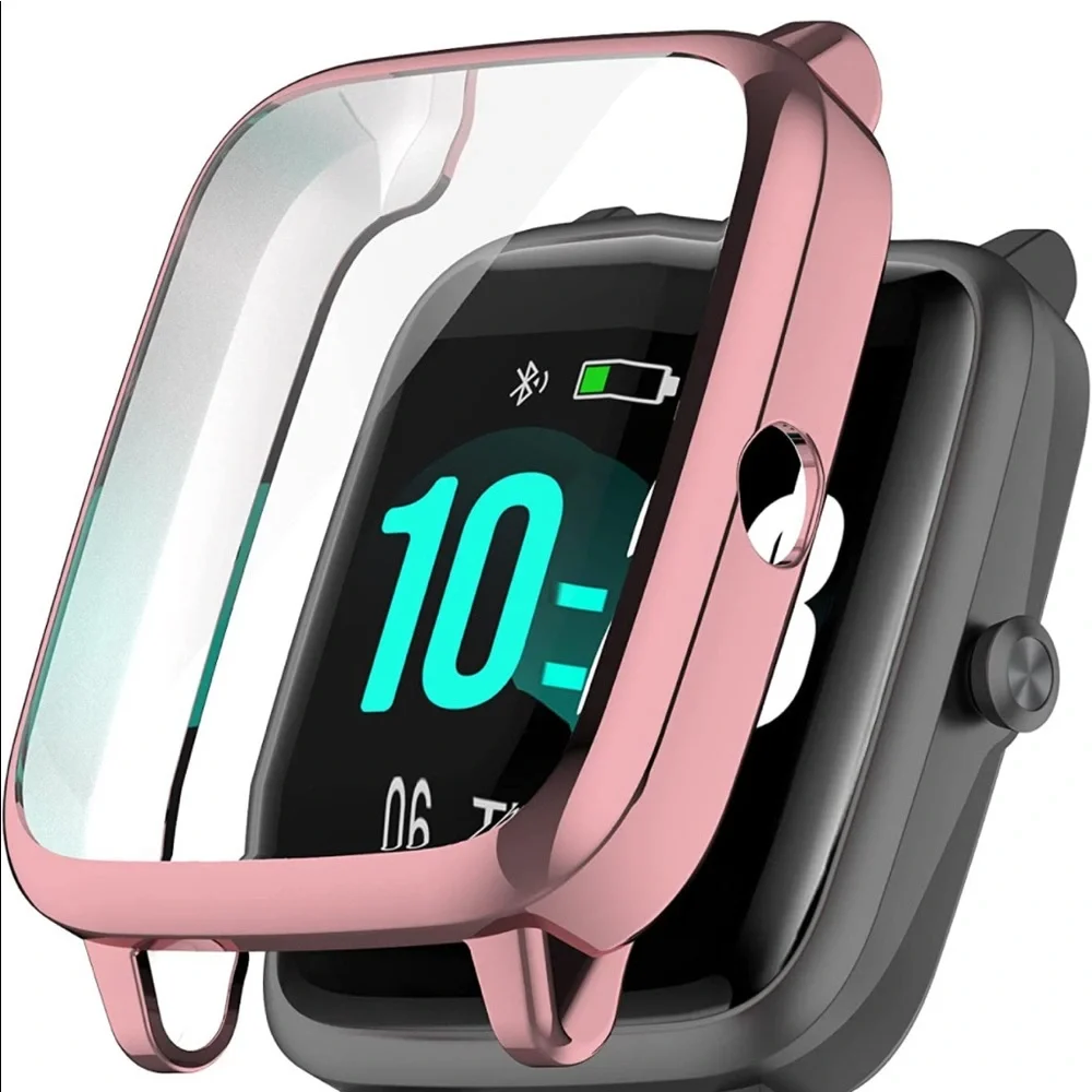 Metallic Pink Smart Watch | iWatch| Let’s fit, smart watch cover/bumper screen